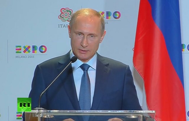 Пресс-конференция Владимира Путина и Маттео Ренци
