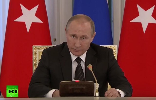 Пресс-конференция Владимира Путина и Реджепа Тайипа Эрдогана