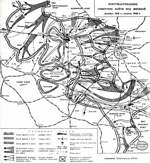 Где проходил фронт под москвой 1941 карта